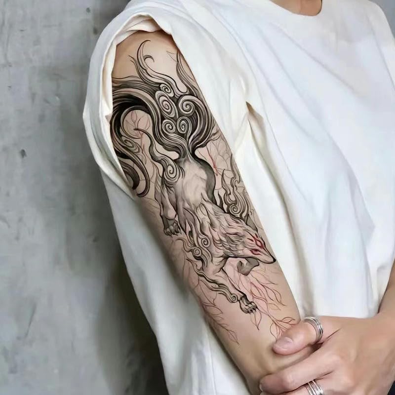 Amazon.co.jp: 九尾のキツネの悪魔の汁ハーブタトゥーアームの写真 2